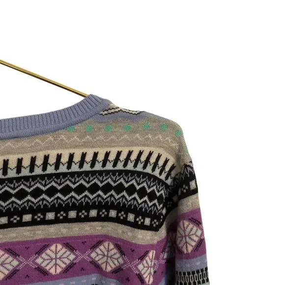 Talbots Fair Isle Wool Blend Crewneck Sweater Size XL NWT - Picture 8 of 12